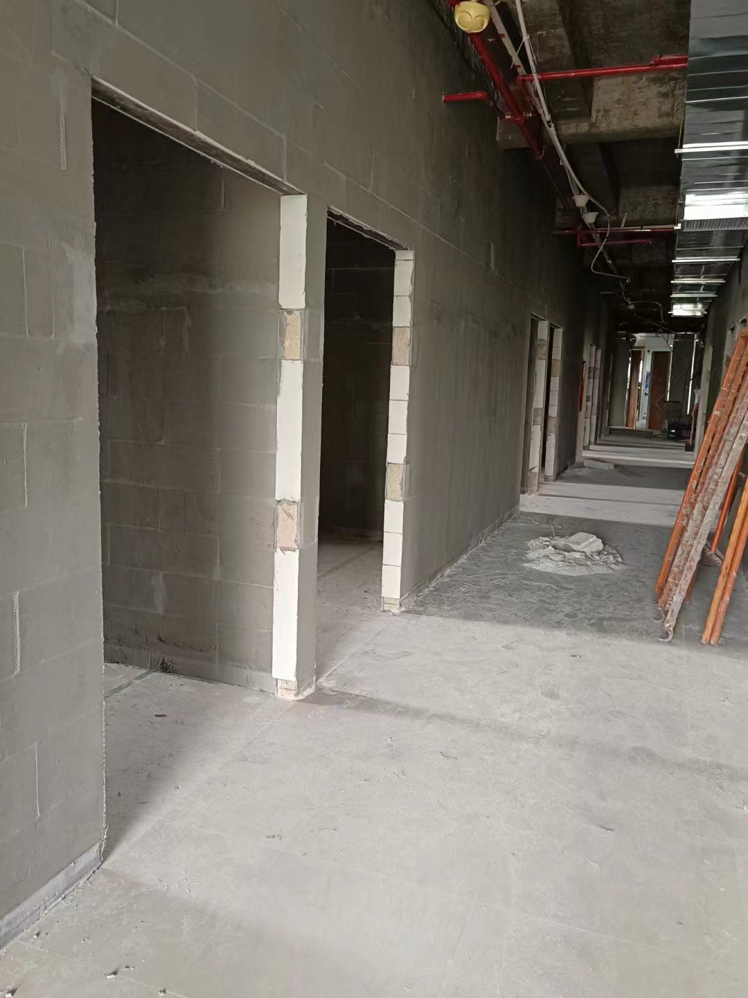 加气砖隔墙相关施工场景